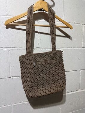 The Sak Brown Crochet Shoulder Bag